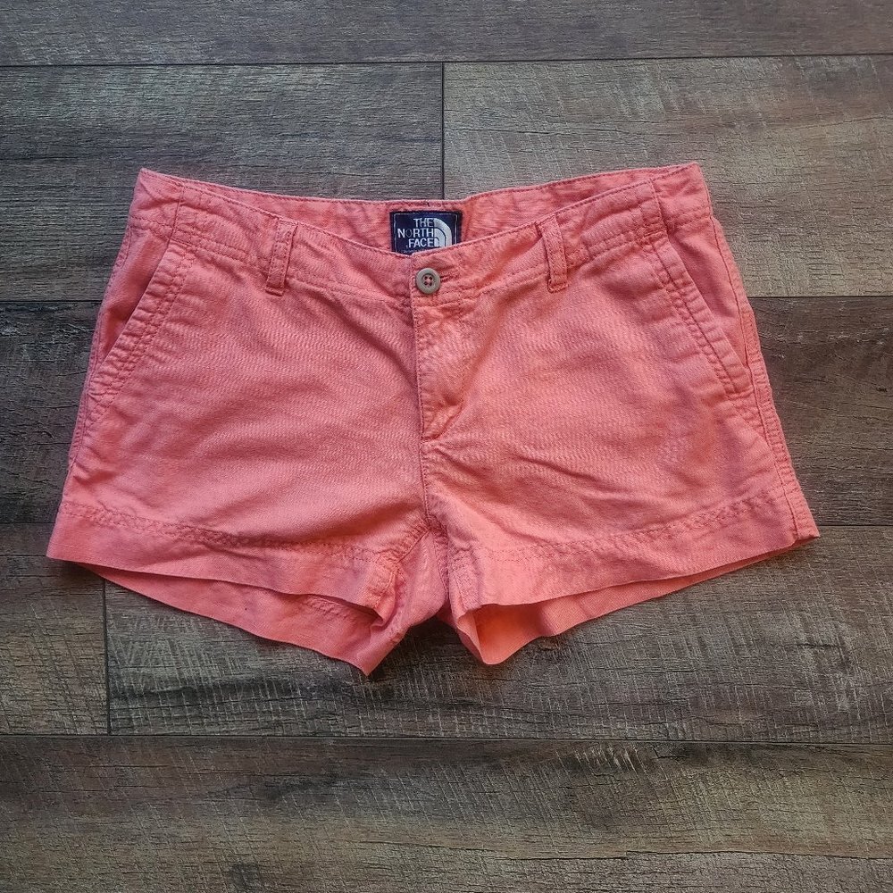 The North Face Coral Linen Cotton Blend Shorts Size 4